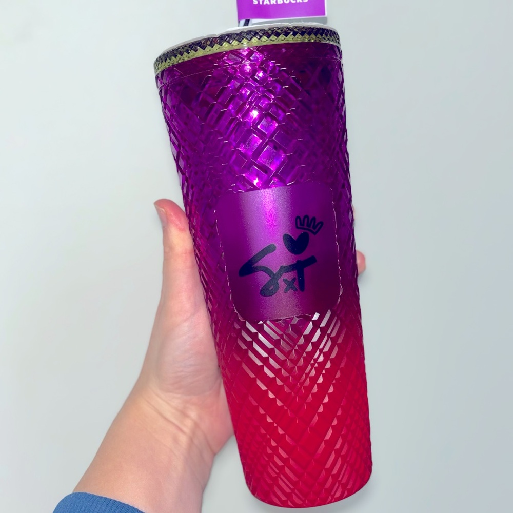 NEW Starbucks Spring 2024 Jeweled Ombre Tumbler 24oz, Purple/Red - She X This
